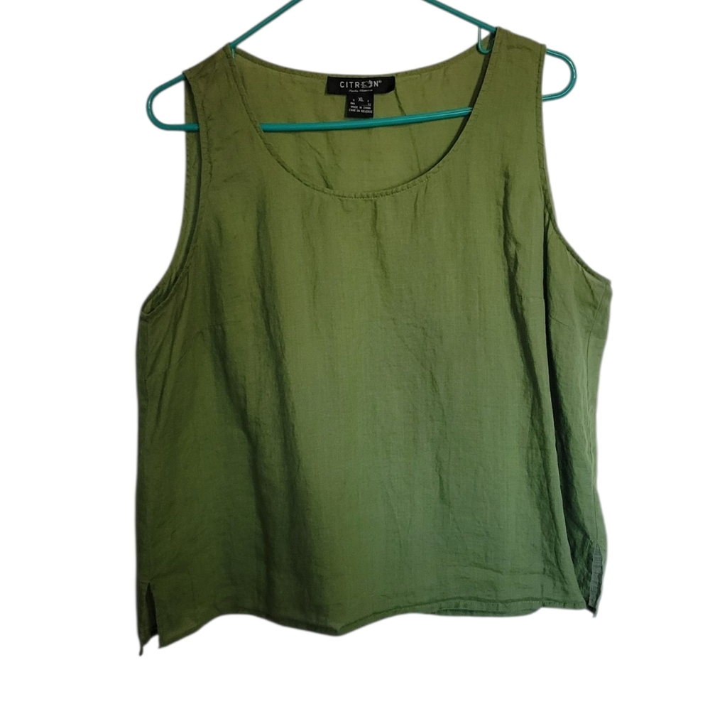 Citron Green Tank Blouse